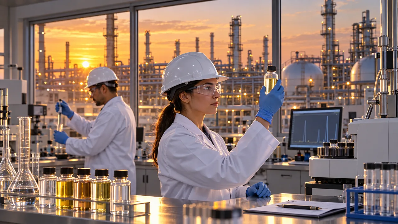 Laboratory team working on product quality